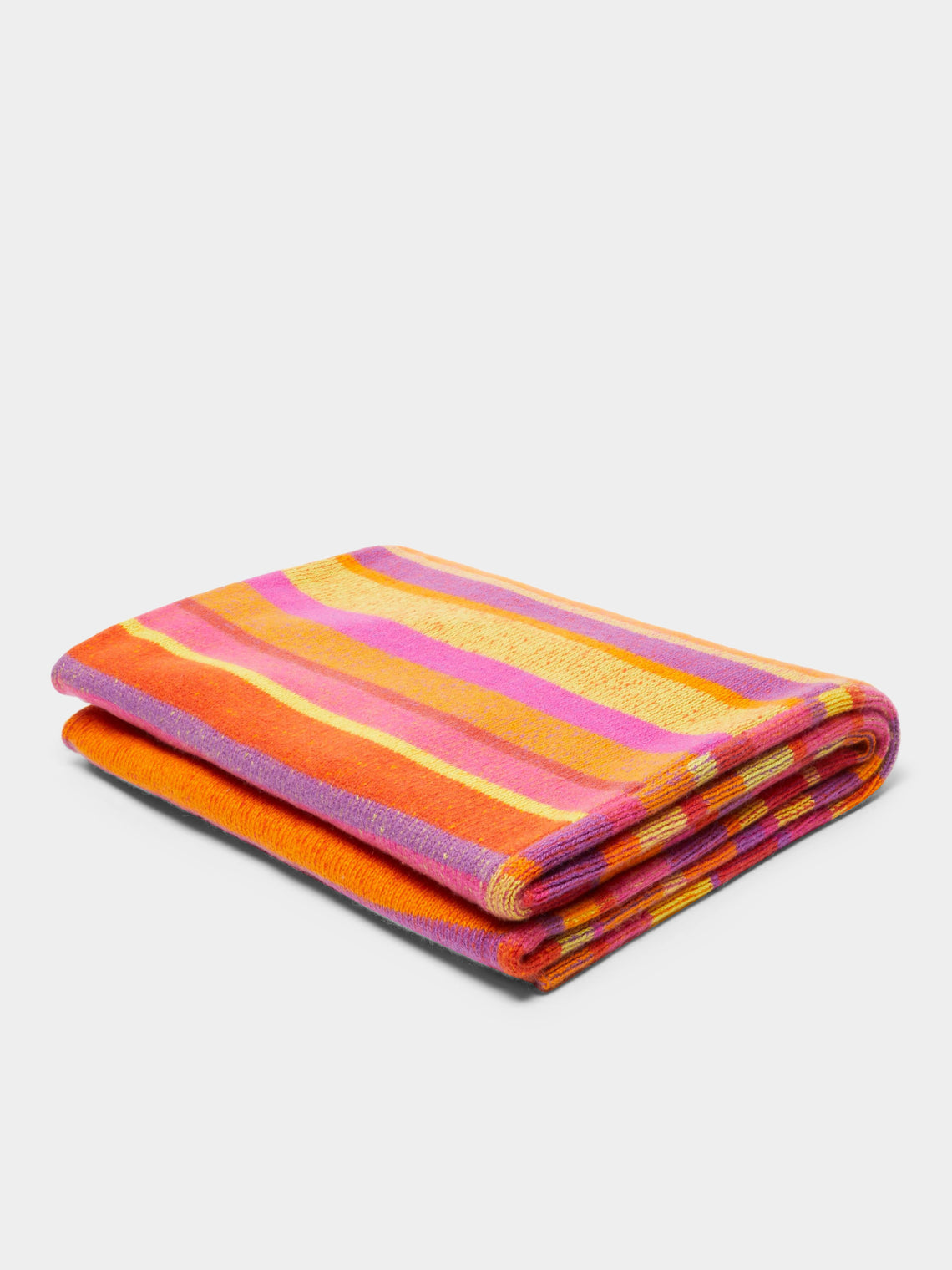 The Elder Statesman - Stripe Super Soft Cashmere Blanket - Multiple - ABASK