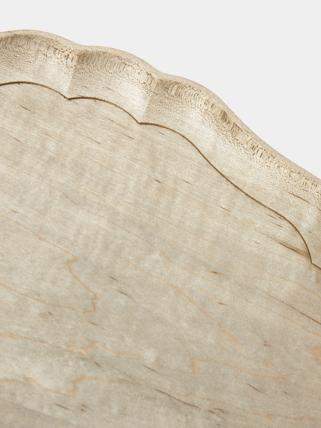 Ifuji - Italian Hand-Carved Wood Large Round Tray -  - ABASK