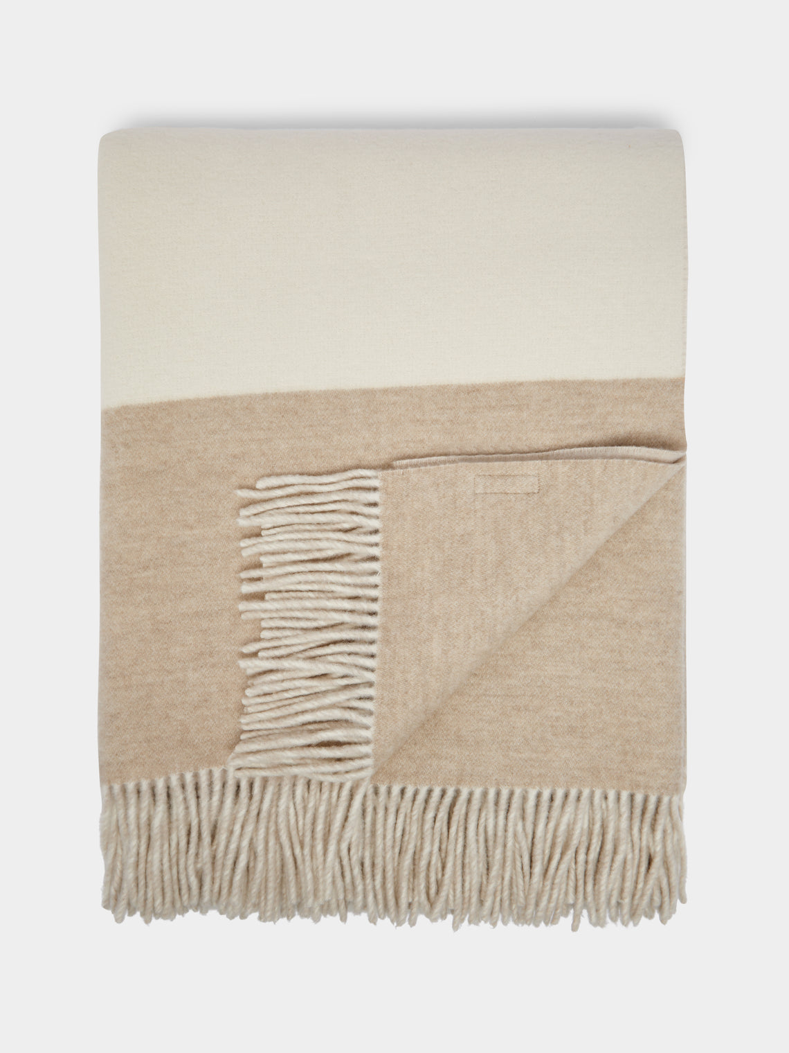 Brunello Cucinelli - Cashmere Colour-Block Blanket - Beige - ABASK