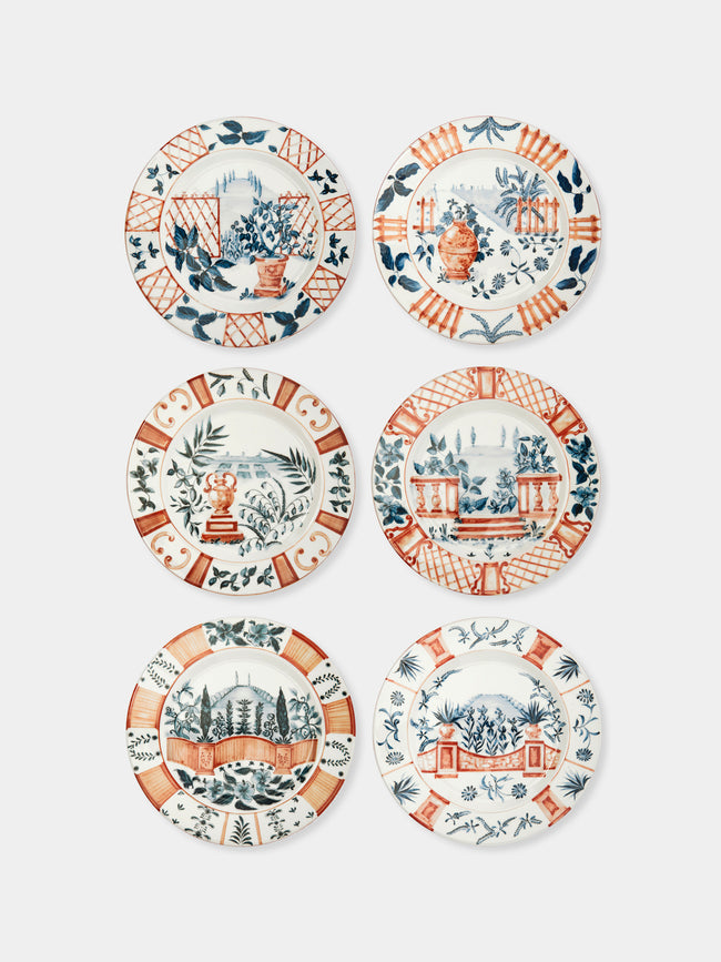 Laboratorio Paravicini - Italian Views Ceramic Dinner Plates (Set of 6) -  - ABASK