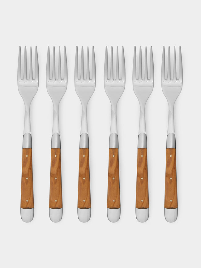 Forge de Laguiole - Olive Wood Table Forks (Set of 6) -  - ABASK