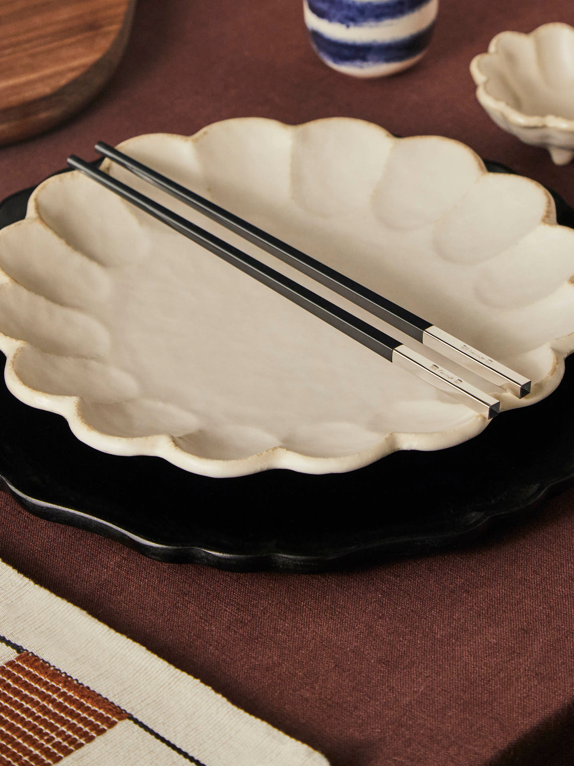 Christofle - Uni Silver-Plated Chinese Chopsticks (Set of 2) - Black - ABASK