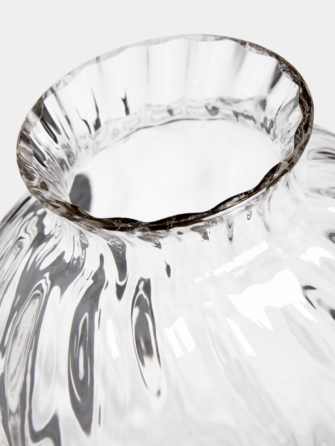 Carlo Moretti - Polaris Hand-Blown Murano Glass Small Vase - Clear - ABASK