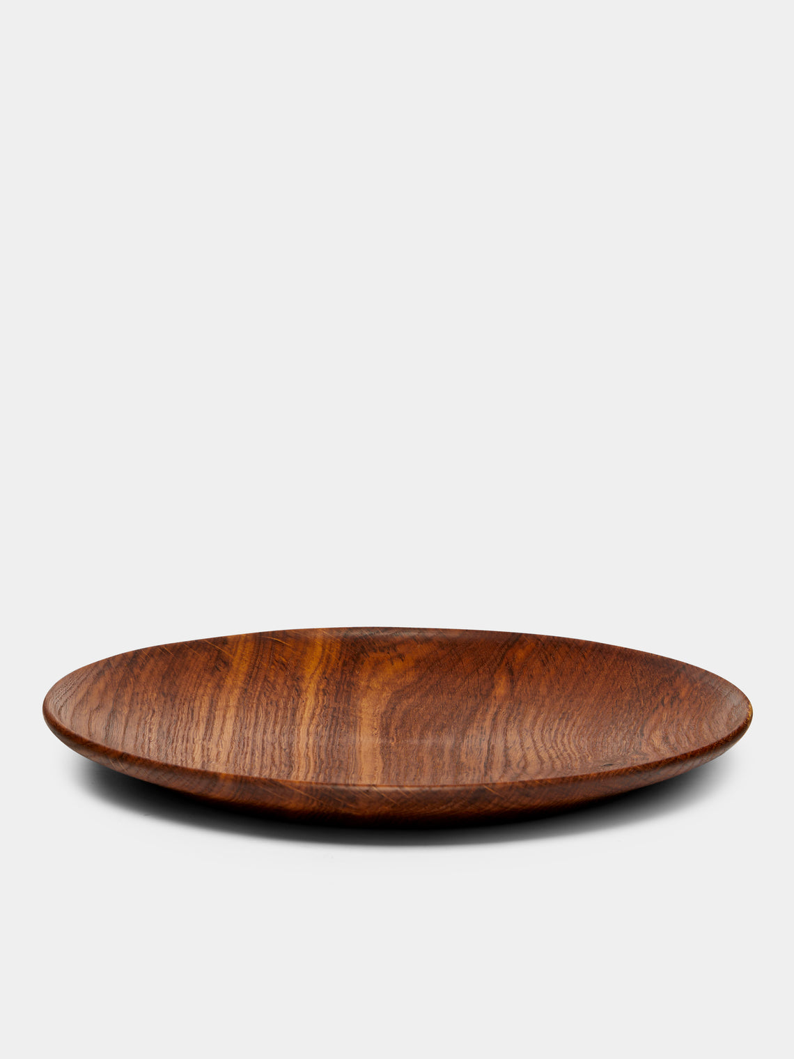 Antonis Cardew - Hand-Turned Brown Oak Large Plate - Brown - ABASK