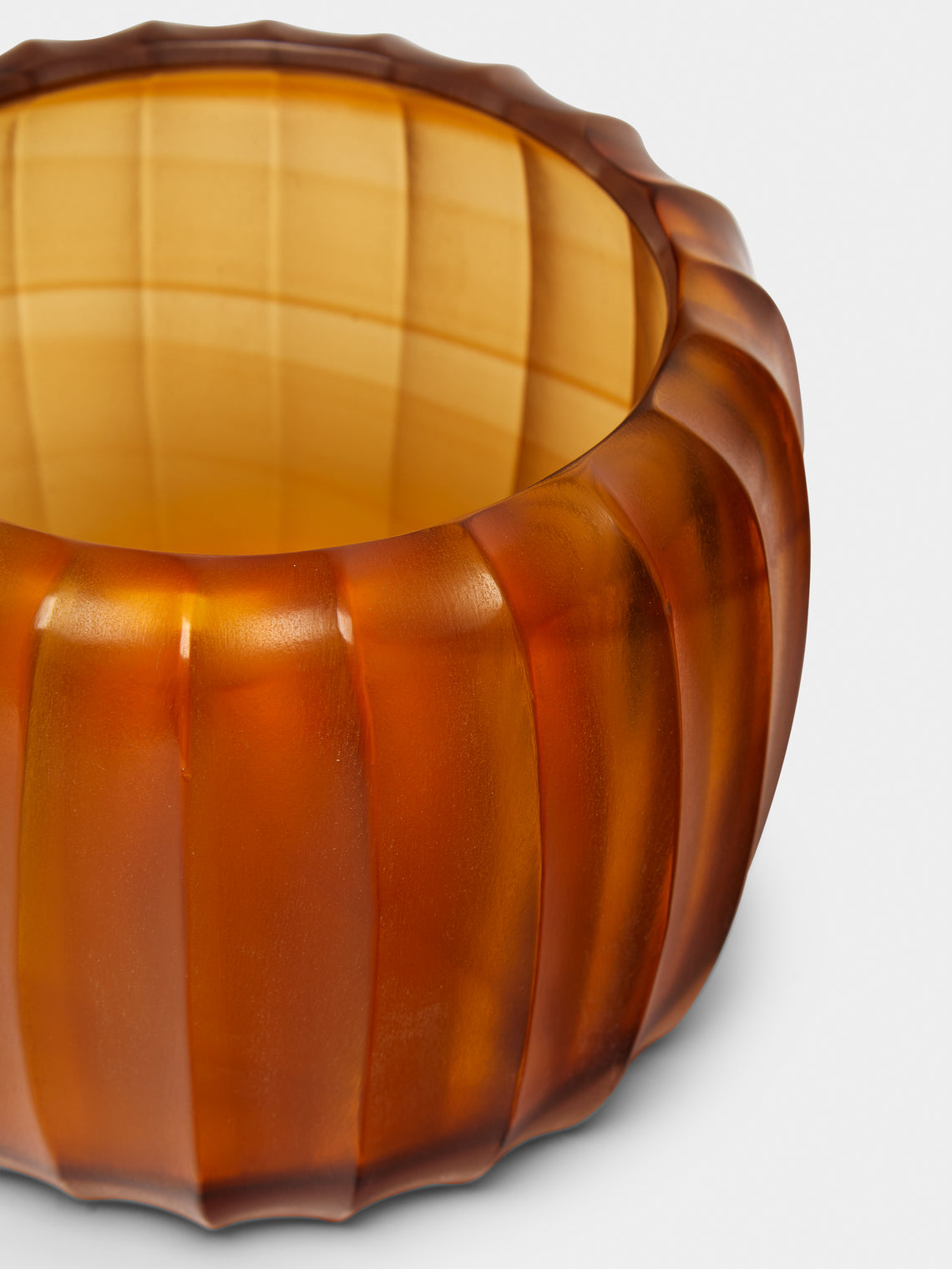 Micheluzzi Glass - Pozzo Miele Hand-Blown Murano Glass Vase - Yellow - ABASK