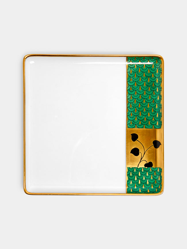 Augarten - Secession Hand-Painted Porcelain Square Plate -  - ABASK - 