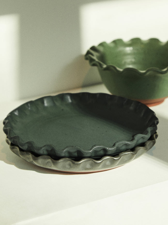 Perla Valtierra - Hand-Glazed Ceramic Side Plates (Set of 4) -  - ABASK