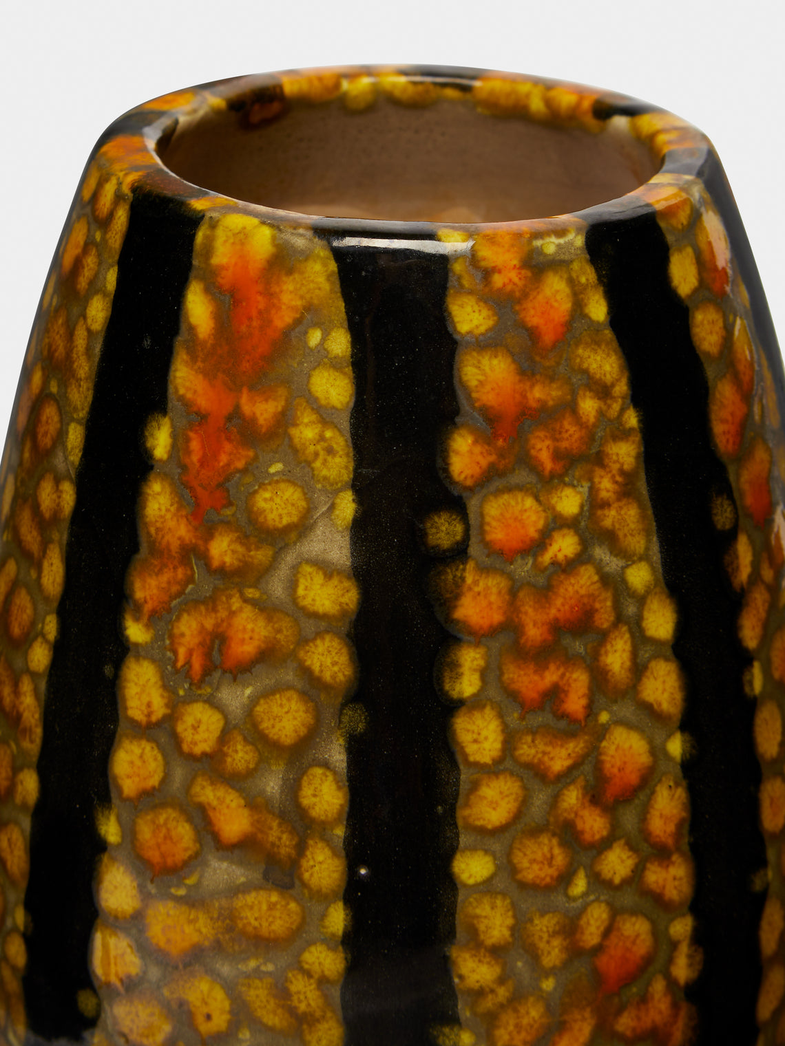 Antique and Vintage - 1950-1970 Fat Lava Vase - Brown - ABASK