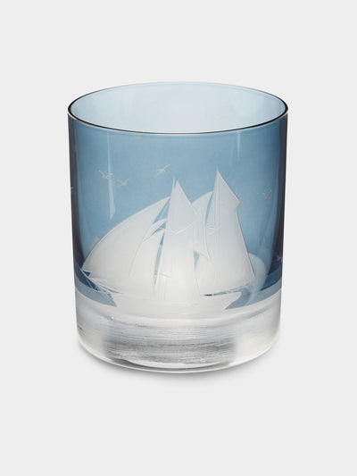 Artel - Golden Age of Yachting Hand-Engraved Crystal Double Old Fashioned Glass -  - ABASK - 