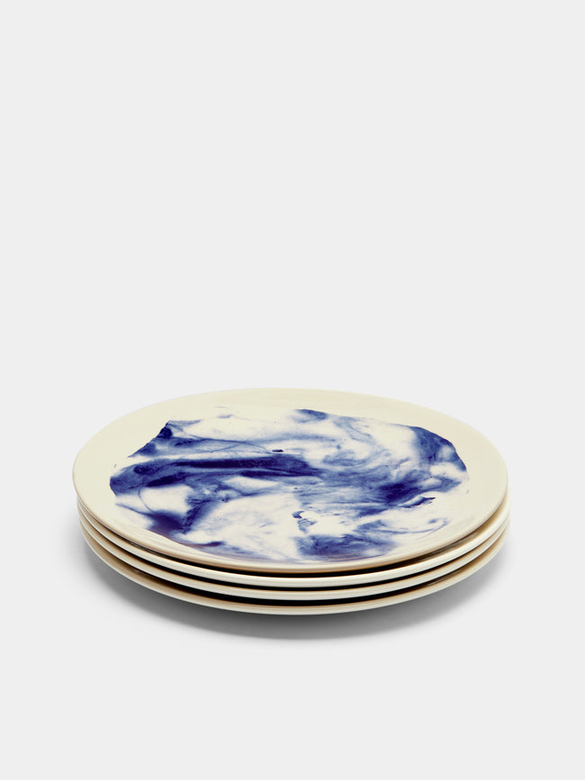 1882 Ltd. - Indigo Storm Ceramic Dinner Plates (Set of 4) -  - ABASK