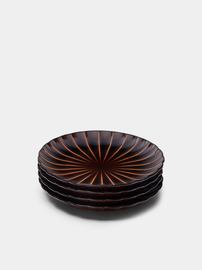 Kaneko Kohyo - Giyaman Urushi Ceramic Dessert Plates (Set of 4) -  - ABASK