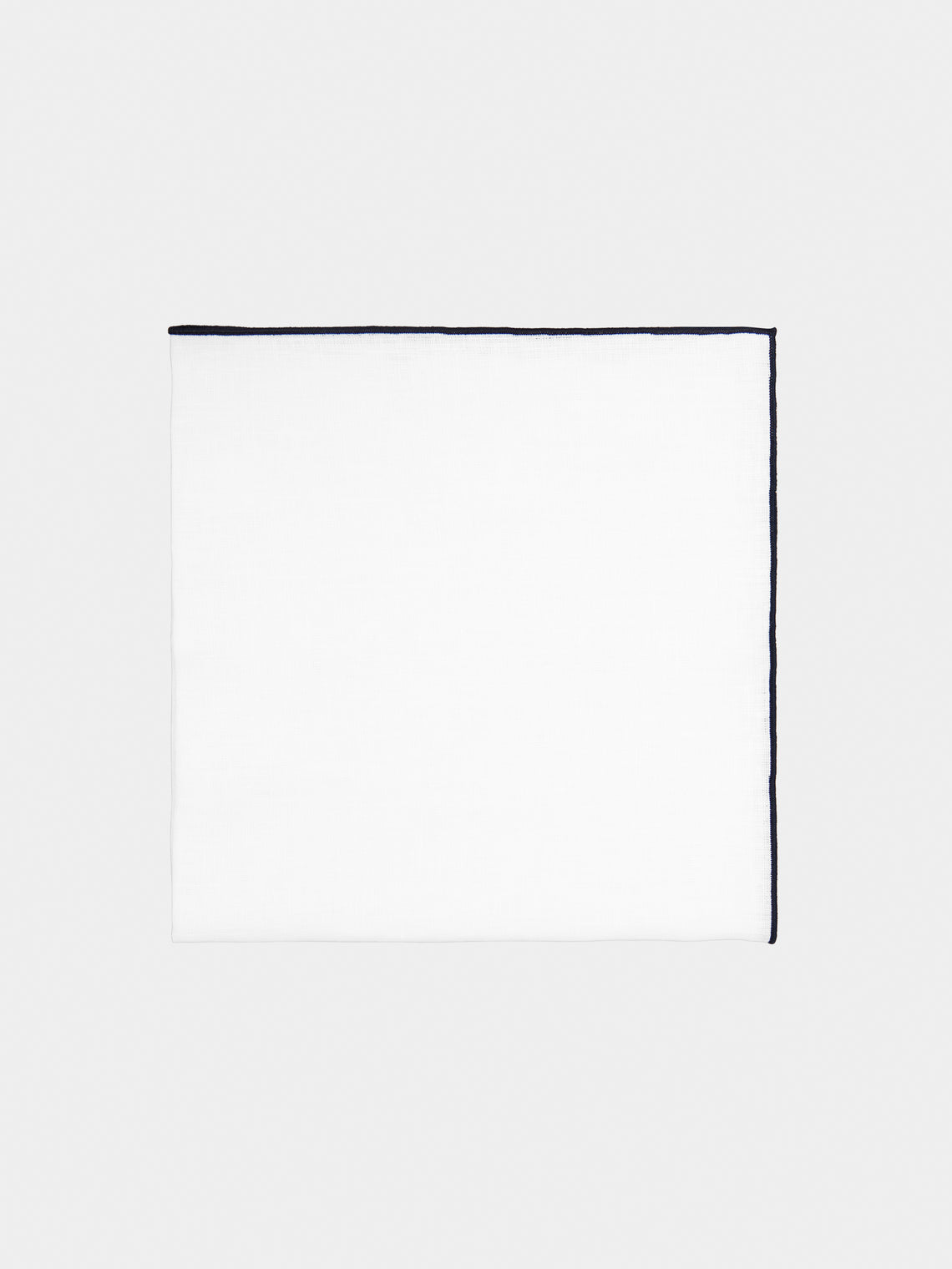 Madre Linen - Hand-Dyed Linen Contrast-Edge Napkins (Set of 4) - White - ABASK - 