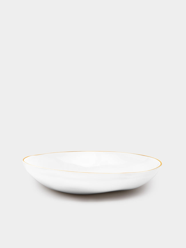 Feldspar - Hand-Painted 24ct Gold and Bone China Pasta Bowls (Set of 4) -  - ABASK - 