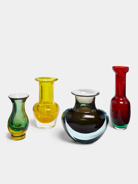Antique and Vintage - 1930s Flavio Poli Seguso Vetri D'Arte Sommerso Vase (Set of 4) - Multiple - ABASK - 