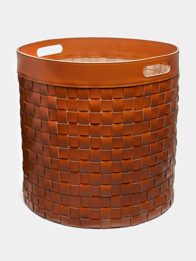 Rabitti 1969 - Verona Tower Woven Leather Storage Basket -  - ABASK - 