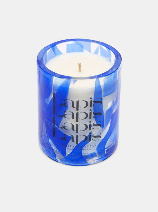 Stories of Italy - Lapis Hand-Blown Murano Glass Scented Candle -  - ABASK - 