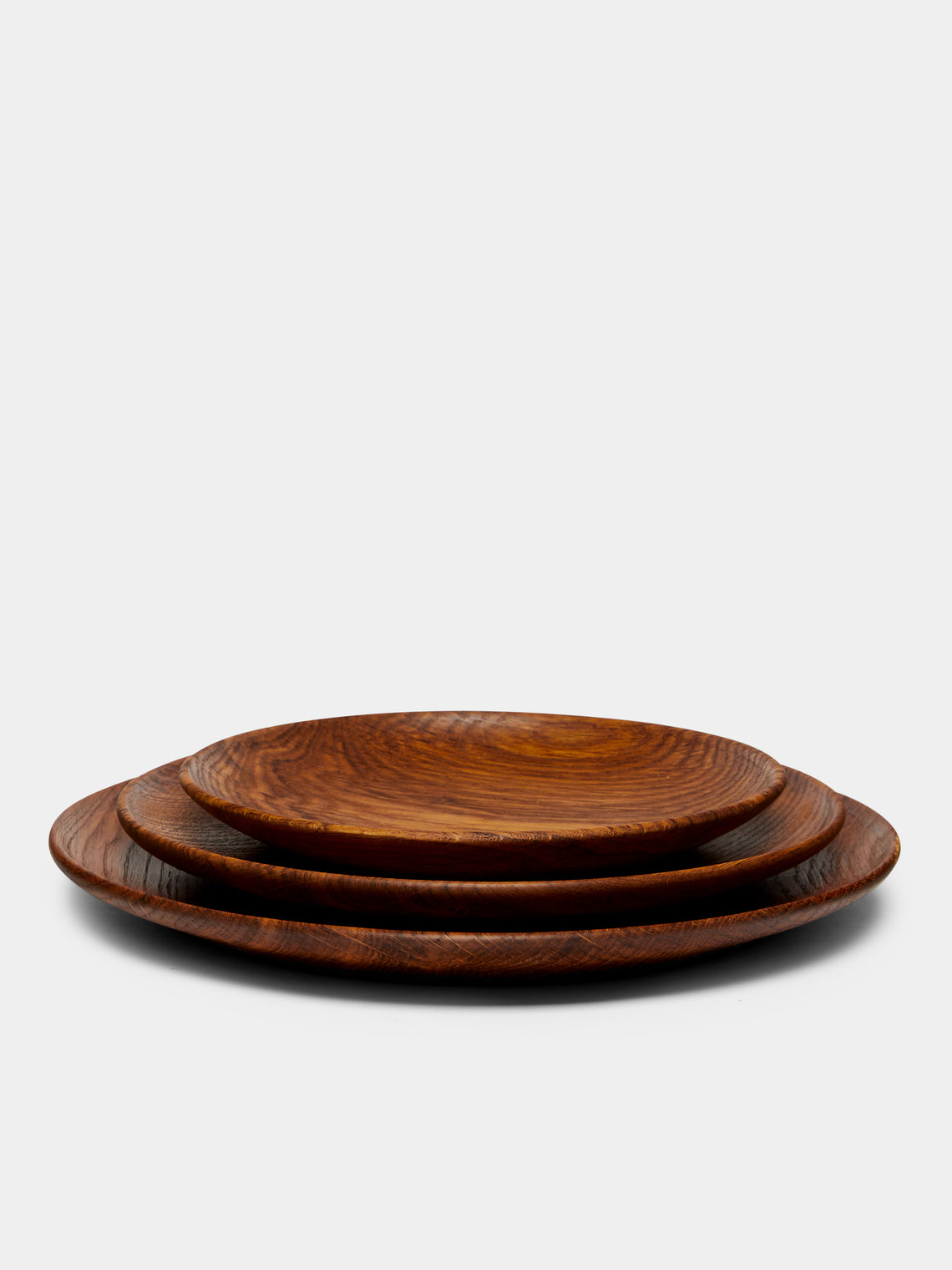 Antonis Cardew - Hand-Turned Brown Oak Large Plate - Brown - ABASK