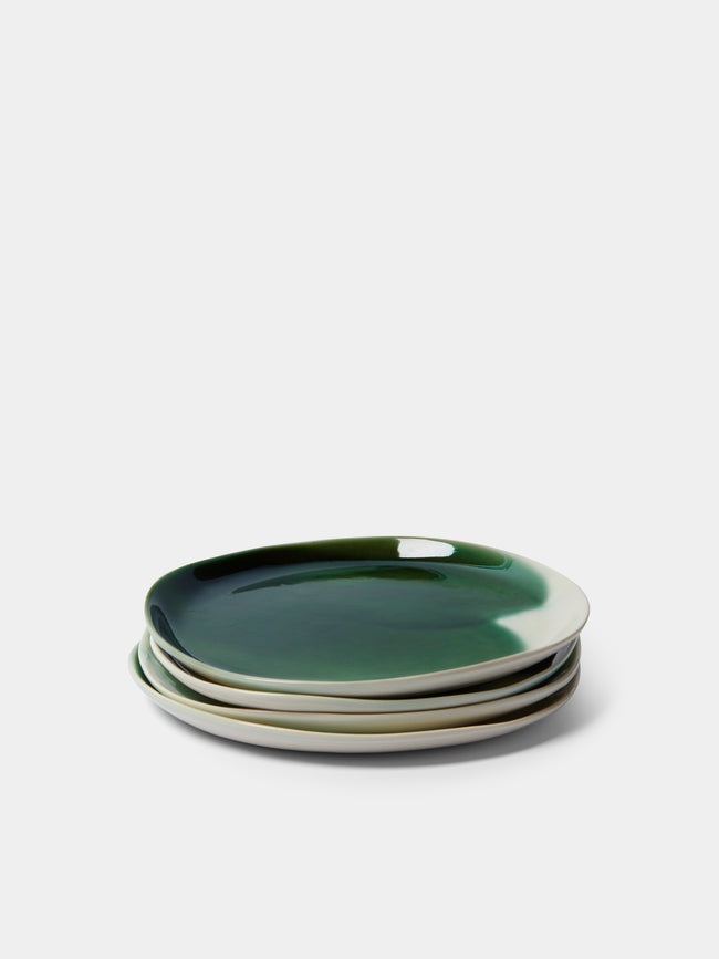 Pottery & Poetry - Hand-Glazed Porcelain Side Plates (Set of 4) -  - ABASK