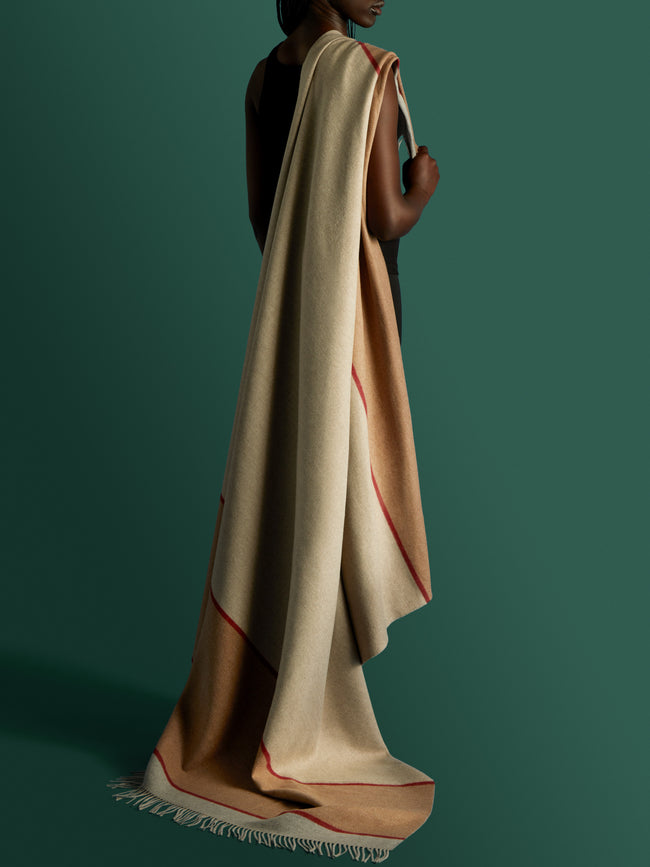 Brunello Cucinelli - Silk Colour-Block Blanket -  - ABASK