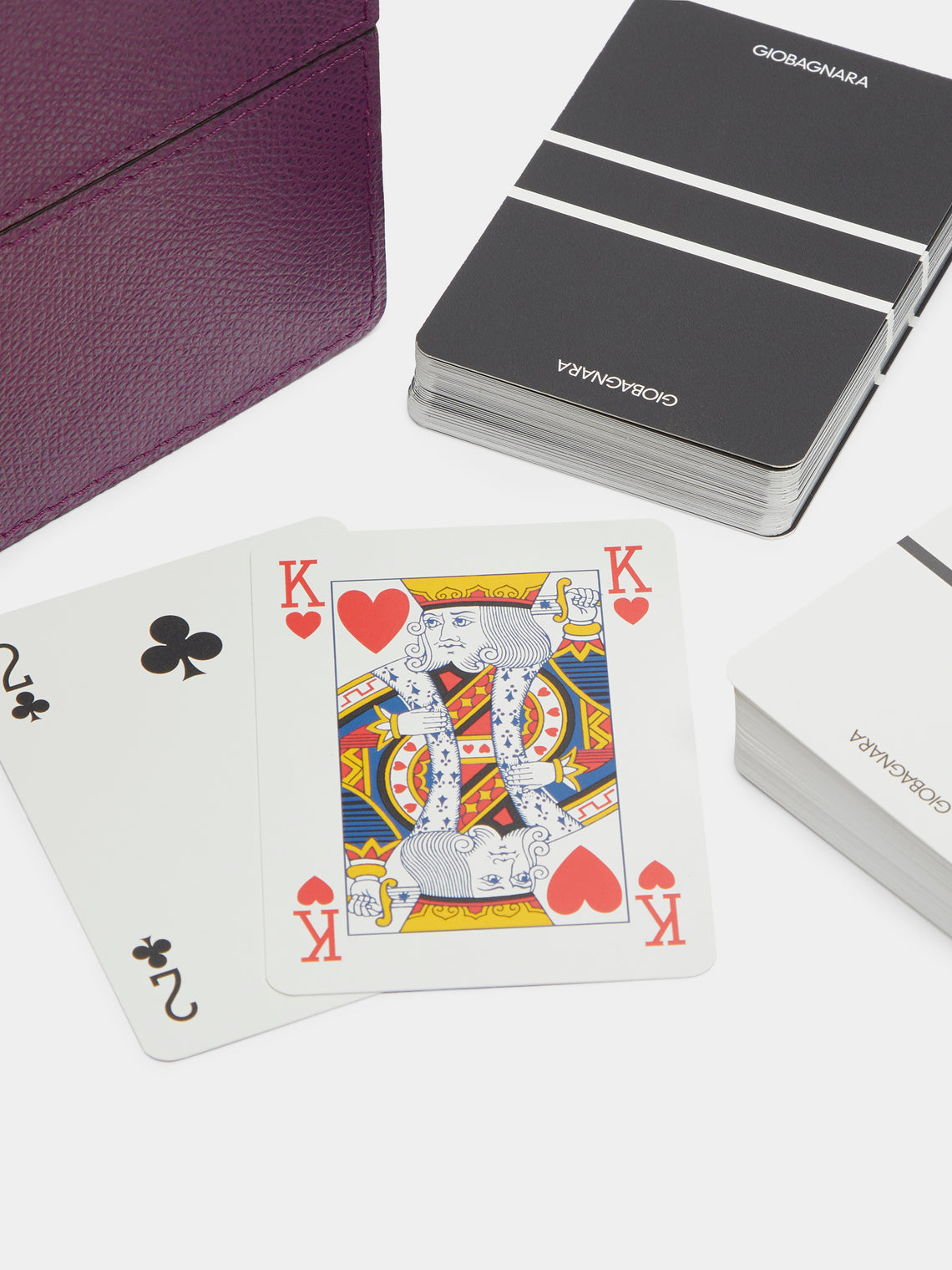 Giobagnara - Naples Leather Playing Cards Set - Purple - ABASK