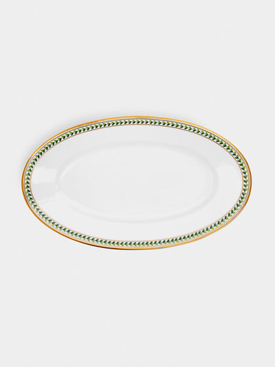 Augarten - Leafed Edge Hand-Painted Porcelain Large Serving Platter -  - ABASK - 