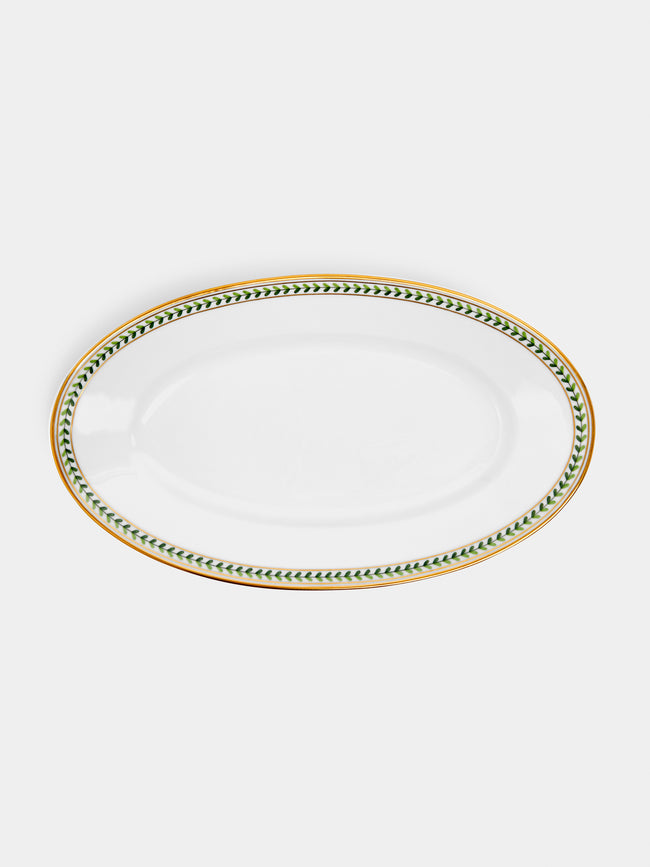 Augarten - Leafed Edge Hand-Painted Porcelain Large Serving Platter -  - ABASK - 
