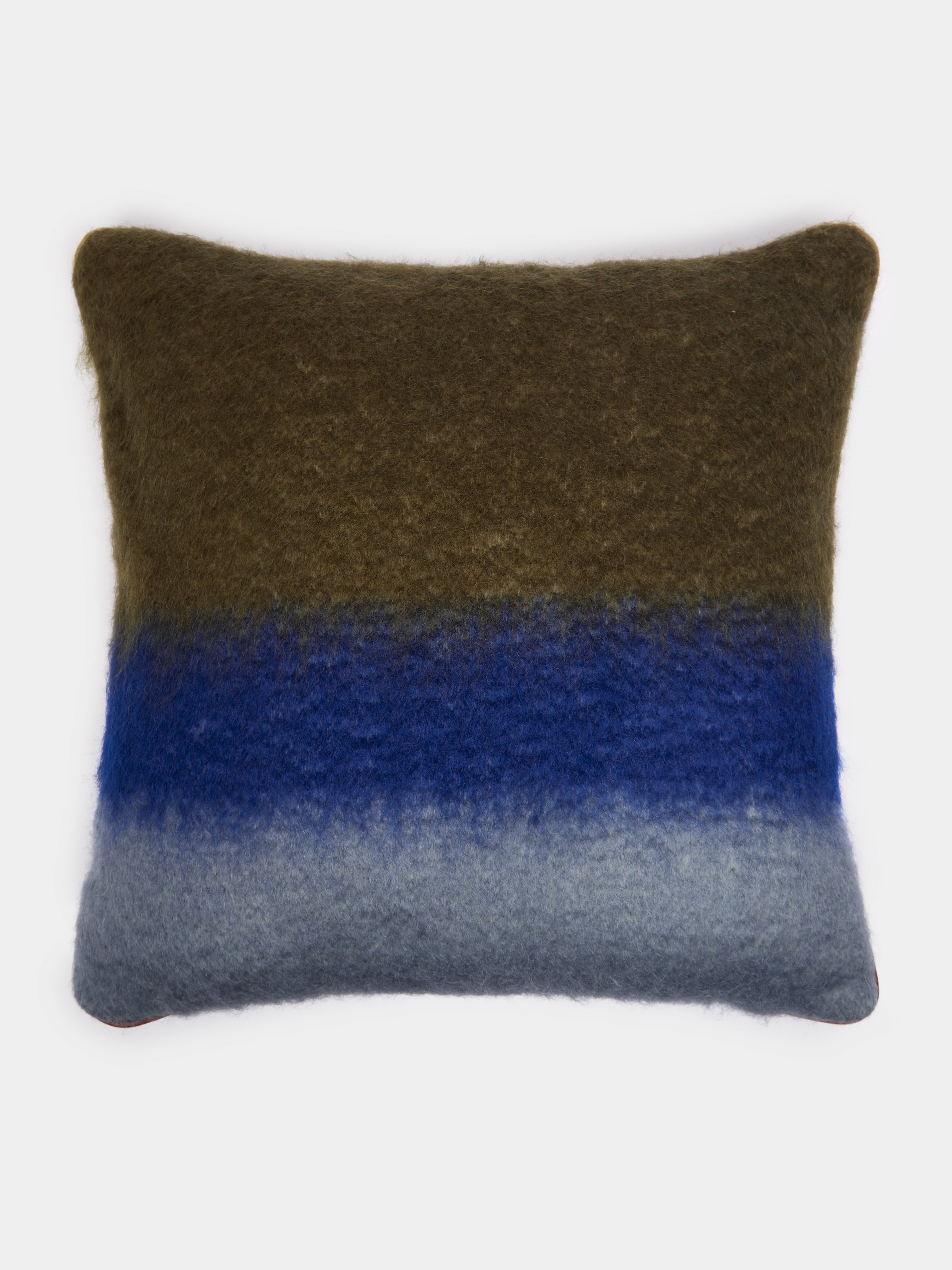 Stripe cushion in mohair and wool Purple/Multicolor - LOEWE