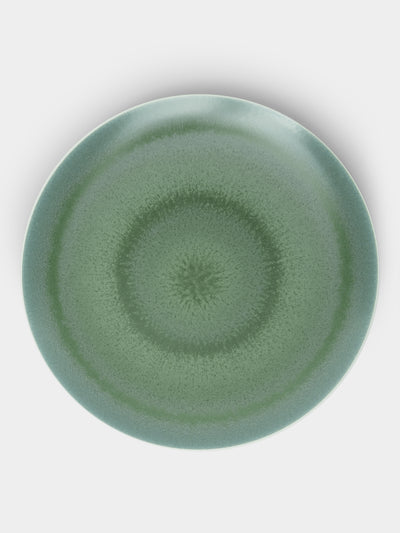 Jaune de Chrome - Todra Porcelain Charger Plate - Green - ABASK - 