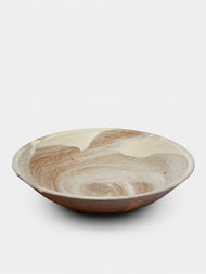 Ingot Objects - Ash-Glazed Ceramic Serving Bowl - Beige - ABASK - 