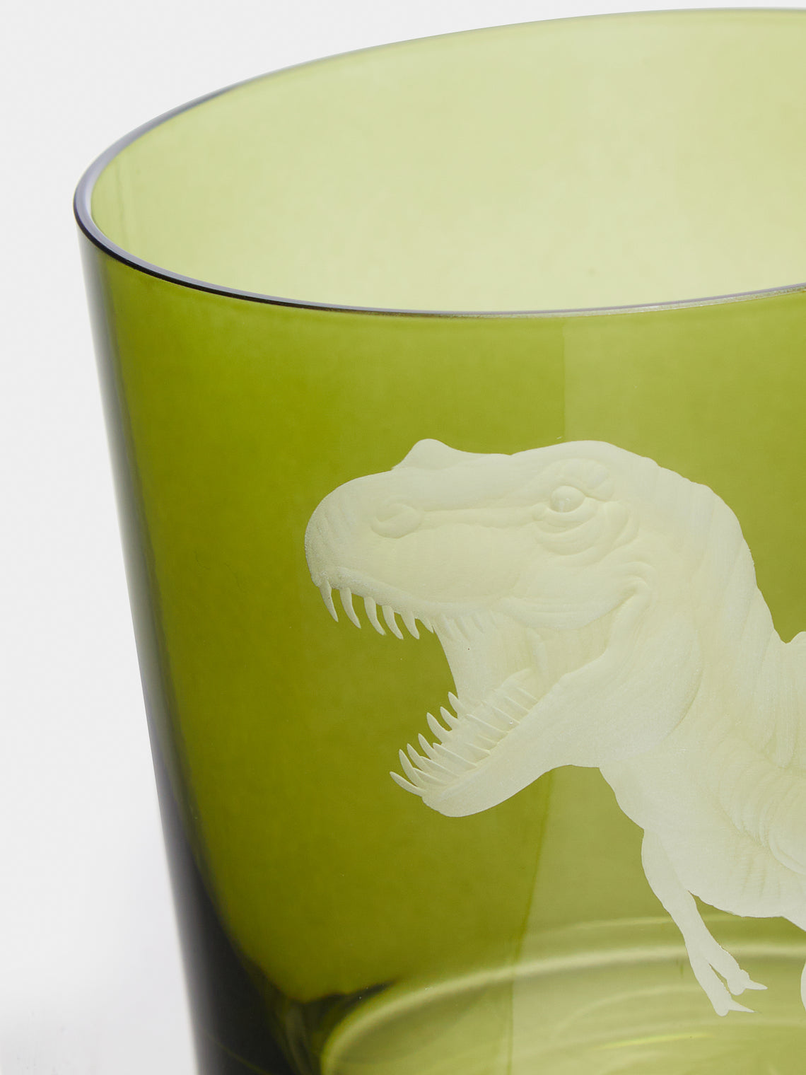 Artel - T-Rex Hand-Engraved Crystal Glass - Green - ABASK