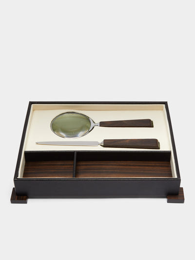 Lorenzi Milano - Ebony and Leather Desk Set -  - ABASK - 