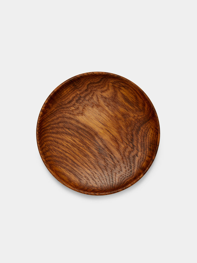 Antonis Cardew - Hand-Turned Brown Oak Small Plate -  - ABASK - 