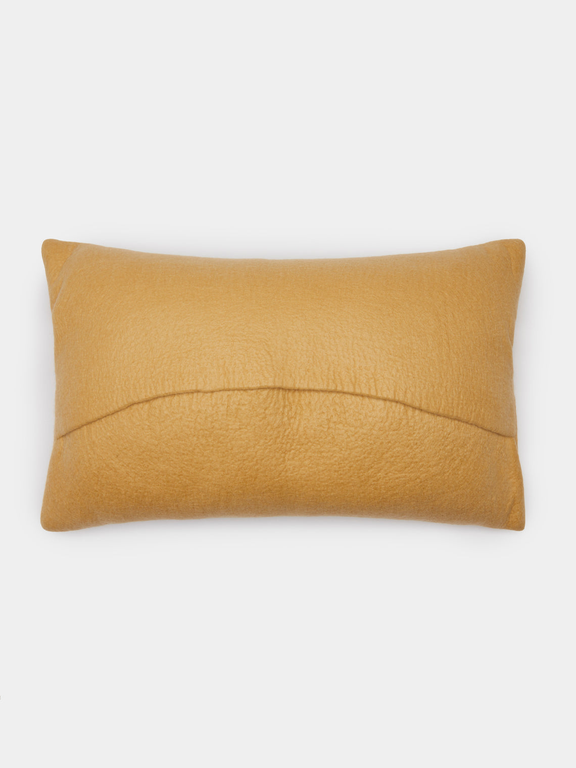 Rose Uniacke - Hand-Dyed Felted Cashmere Small Cushion - Gold - ABASK