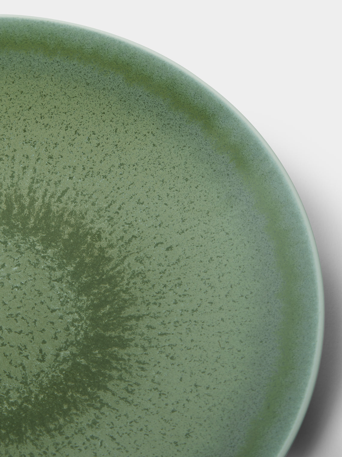 Jaune de Chrome - Todra Porcelain Dessert Plate - Green - ABASK