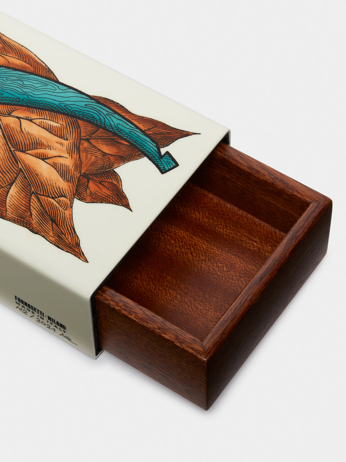 Fornasetti - Sublime Tobacco Italiano Iron and Wood Box - Multiple - ABASK