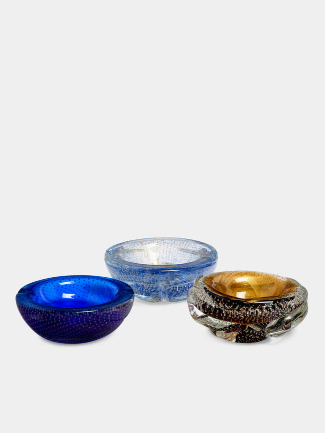 Antique and Vintage - 1950s Bullicante Murano Glass Ashtray (Set of 3) - Multiple - ABASK - 