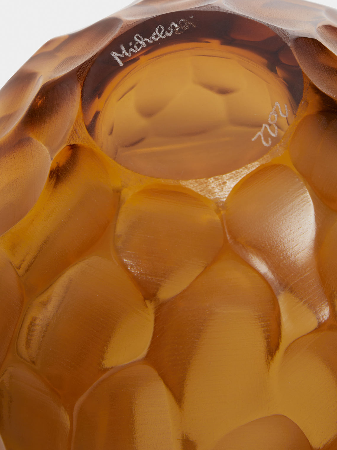 Micheluzzi Glass - Goccia Miele Hand-Blown Murano Glass Vase - Yellow - ABASK
