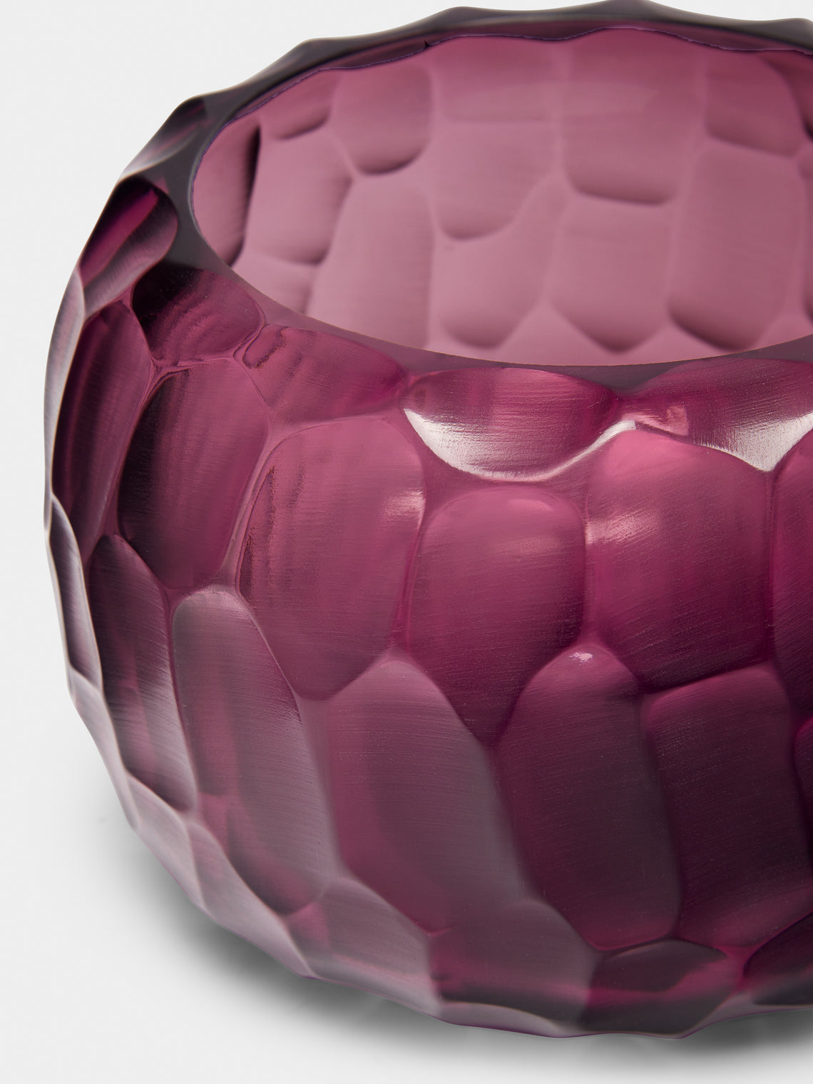 Micheluzzi Glass - Puffo Ametista Hand-Blown Murano Glass Vase - Purple - ABASK