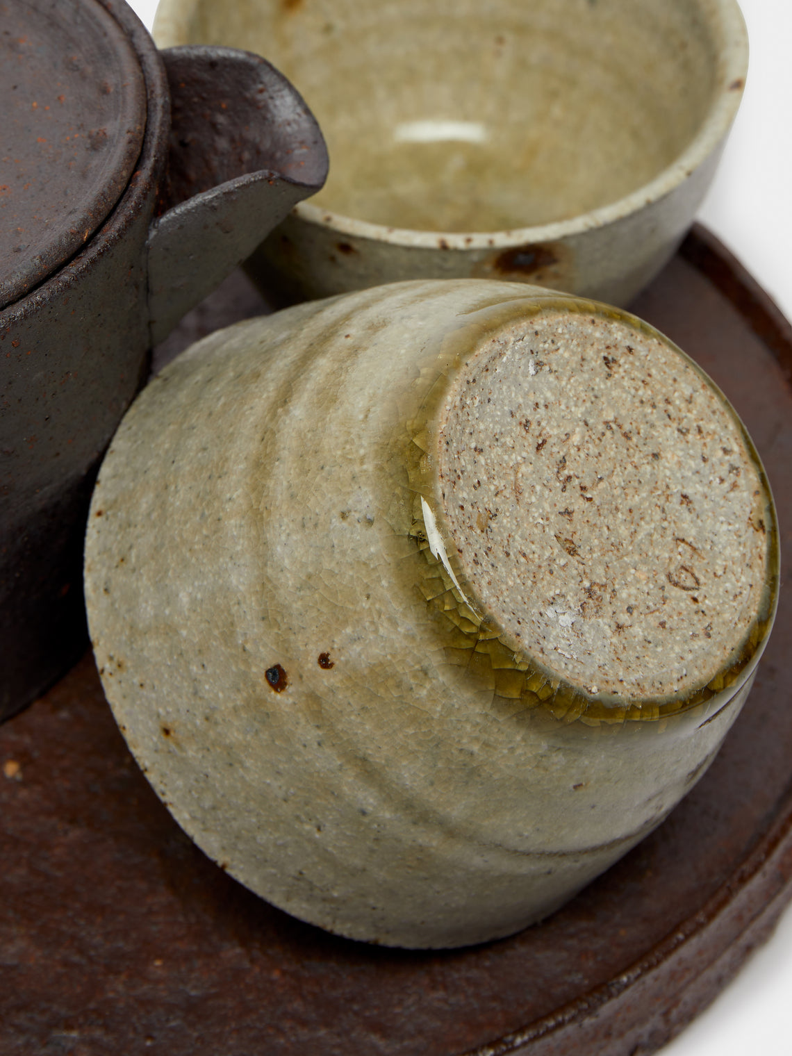 Ingot Objects - Ash-Glazed Ceramic Tea Set - Beige - ABASK