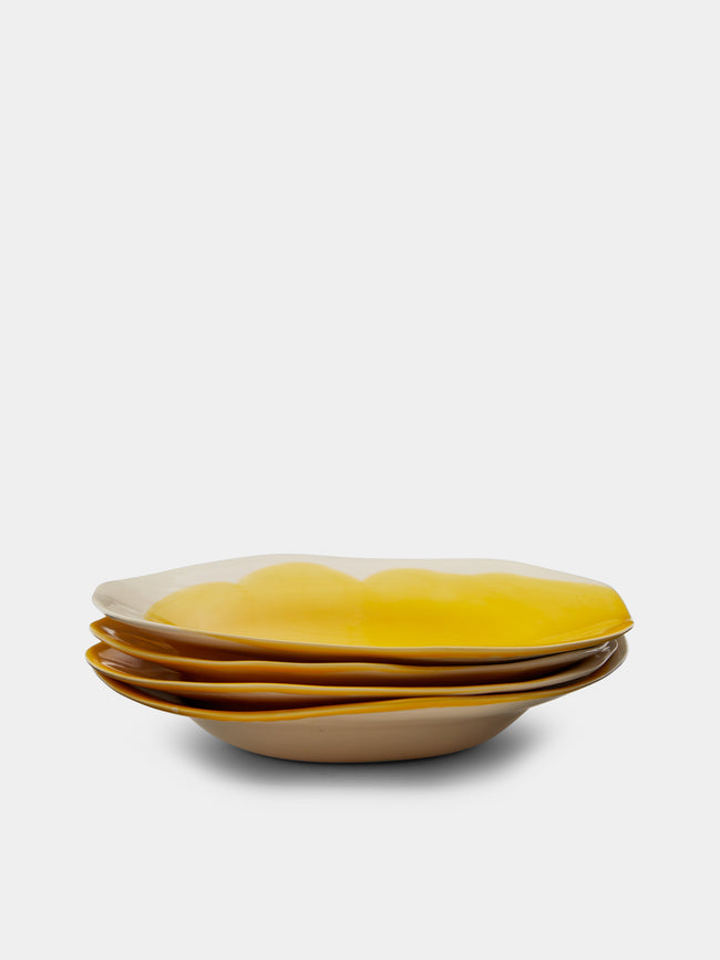 Pottery & Poetry - Hand-Glazed Porcelain Pasta Bowls (Set of 4) -  - ABASK