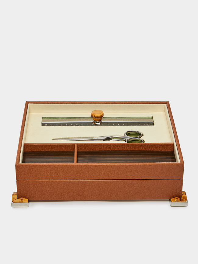 Lorenzi Milano - Bamboo and Leather Desk Set -  - ABASK - 