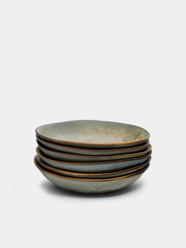 Mervyn Gers Ceramics - Hand-Glazed Ceramic Dessert Bowls (Set of 6) -  - ABASK