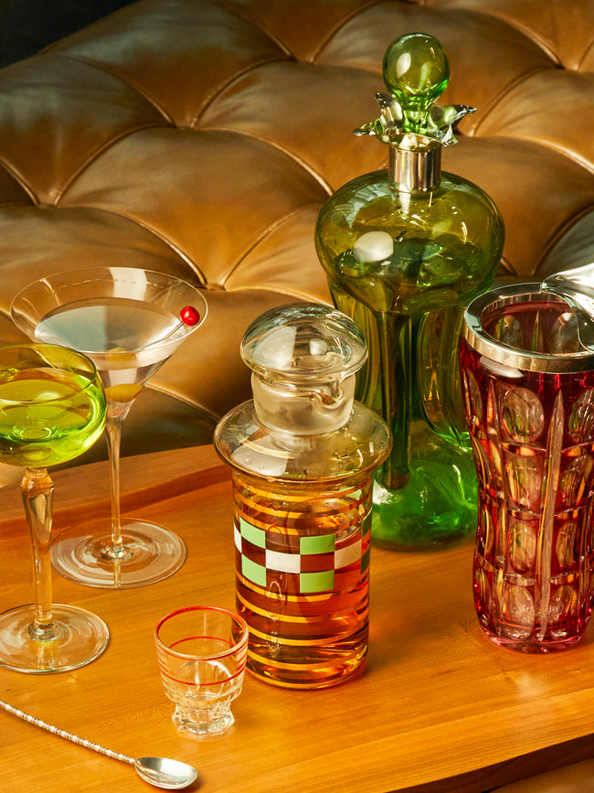 Antique and Vintage - 1940-1950 Art Deco Enamel Glass Cocktail Decanter -  - ABASK