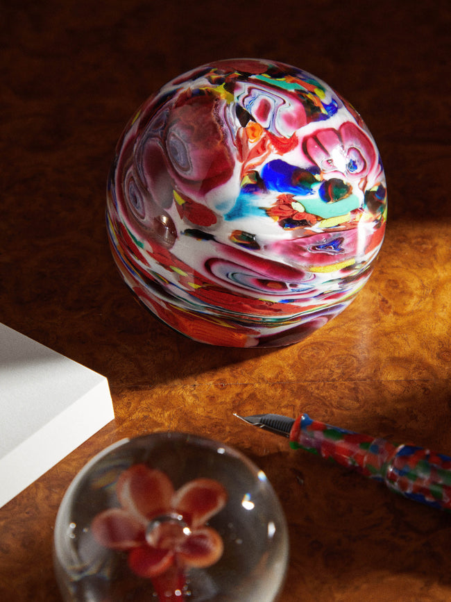 Antique and Vintage - 1970s Millefiori Murano Glass Paperweight - Multiple - ABASK