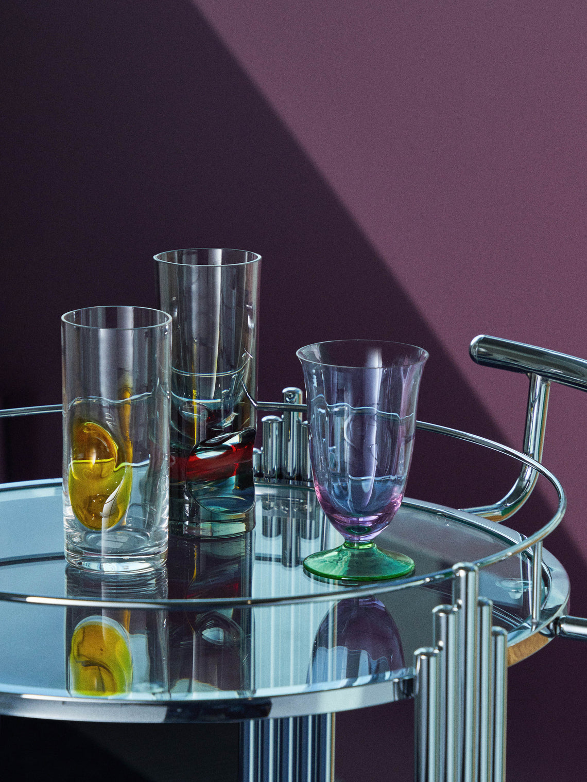 NasonMoretti - Archive Revival 1982 Hand-Blown Murano Water Glass - Purple - ABASK