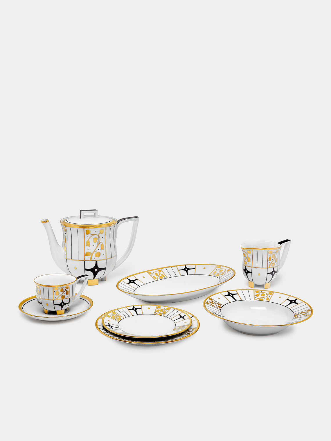 Augarten - Déco Vienne Hand-Painted Porcelain Dessert Plate - ABASK